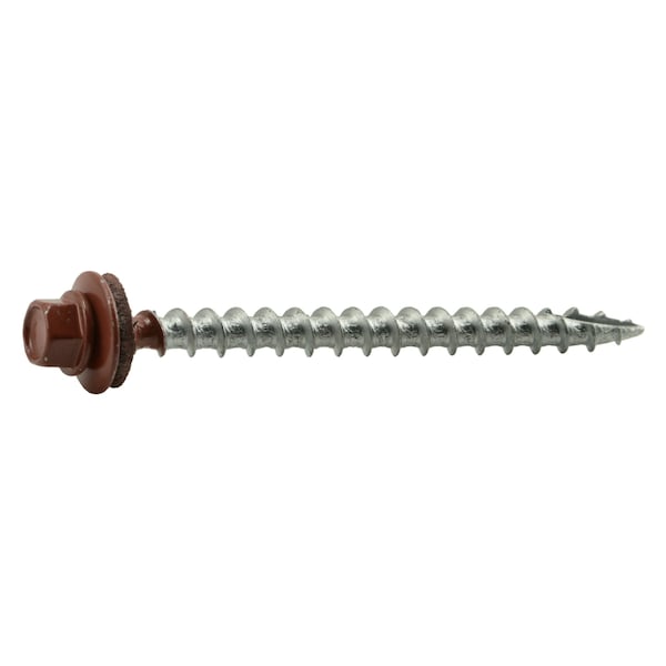 Buildright Self-Drilling Screw, #10 x 2-1/2 in, Painted Steel Flange Hex Head External Hex Drive, 57 PK 51836 - main